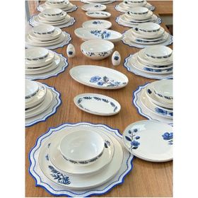 MD Mimoza 55 Parça 12 Kişilik Blue Violet Yemek Takımı