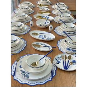 MD Mimoza Dekor 159 Parça 12 Kişilik Blue Violet Yemek Takımı