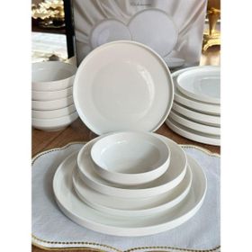 MD Mimoza Dekor 24 Parça 6 Kişilik Modern Sade Yemek Takımı