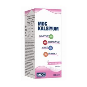 MDC Kalsiyum Magnezyum Çinko Vitamin D 150 ml Şurup