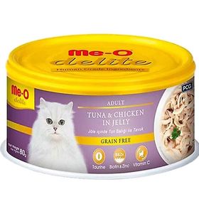 Me-O 12x80 gr Delite Ton Balık ve Tavuklu Tahılsız Kedi Konservesi