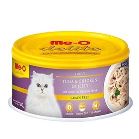 Me-O 12x80 gr Delite Ton Balıklı Tahılsız Kedi Konservesi