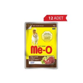 Me-O 12x80 gr Jöle İçinde Dana Etli Kedi Konservesi