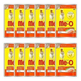 Me-O 12x80 gr Pouch Tavuklu Pirinçli ve Havuçlu Kedi Maması