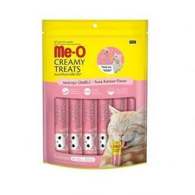 Me-O 20x15 gr Creamy Çizgili Orkinos Balığı Kedi Ödül Maması