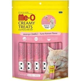 Me-O 20x15 gr Creamy Çizgili Orkinos Balığı Kedi Ödül Maması