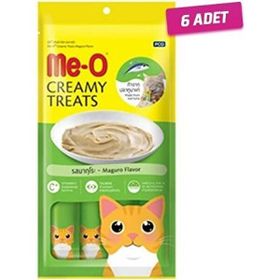 Me-O 24x15 gr Kremalı Mavi Yüzgeçli Orkinos Balıklı Kedi Sıvı Ödül Maması
