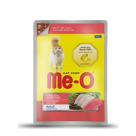 Me-O 24x80 gr Ton Balıklı ve Alabalıklı Kedi Pouch Konservesi