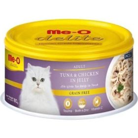 Me-O 3x80 gr Delite Tahılsız Sos İçinde Ton Balıklı Yetişkin Kedi Konservesi