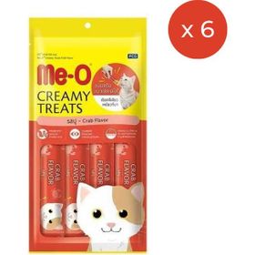 Me-O 4x15 g 6'lı Paket Creamy Treats Yengeçli Krem Kedi Ödül Maması