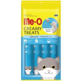 Me-O 4x15 gr Creamy Tavuklu ve Ciğerli Sıvı Kedi Ödülü