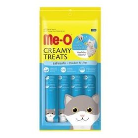 Me-O 4x15 gr Creamy Tavuklu ve Ciğerli Sıvı Kedi Ödülü