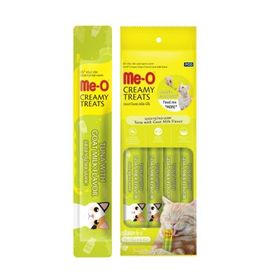 Me-O 4x15 gr Creamy Treats Ton Balıklı Ve Keçi Sütlü Yetişkin Kedi Kremalı Ödül Maması