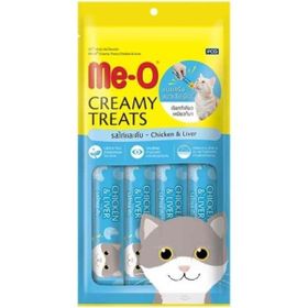 Me-O 4x15 gr Tavuklu ve Ciğerli Krema Kedi Ödülü