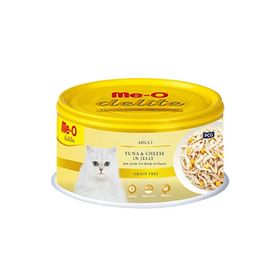 Me-O 6x80 gr Delite Jöle Içinde Ton Peynir Tahılsız Kedi Konserve