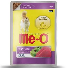Me-O 80 gr Adult Jöle İçerisinde Ton Balıklı Yetişkin Kedi Konservesi