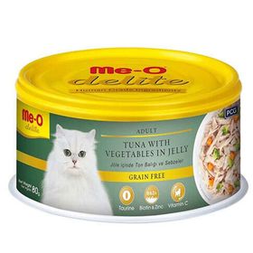 Me-O 80 gr Delite Tahılsız Ton Sebzeli Jelly Kedi Konservesi