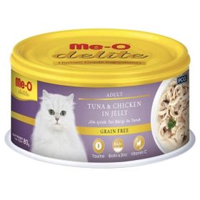 Me-O 80 gr Delite Ton Balığı ve Tavuk Etli Kedi Konserve Yaş Maması