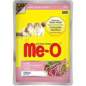 Me-O 80 gr Meo Kitten Gravy Soslu Kuzulu Yavru Konserve Kedi Maması