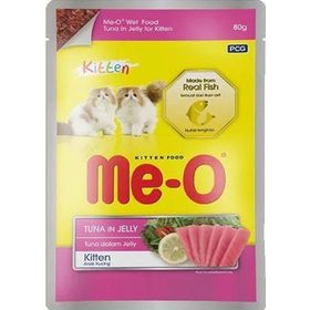 Me-O 80 gr Pauch Jöle İçinde Kitten Ton Balıklı Kedi Konserve Mama