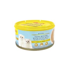 Me-o 80 gr Tahılsız Tuna Balıklı ve Keçi Sütlü Ezme Yavru Kedi Konservesi