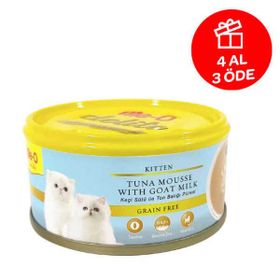 Me-o 80 gr Tahılsız Tuna Balıklı ve Keçi Sütlü Ezme Yavru Kedi Konservesi