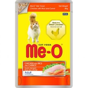 Me-O 80 gr Tavuklu Pirinçli ve Havuçlu Yetişkin Kedi Konservesi