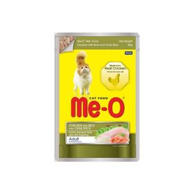 Me-O 80 gr Tavuklu Pirinçli ve Yengeçli Yetişkin Kedi Konservesi