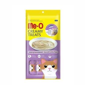 Me-O Creamy Deniz Tarağı Ve Ton Balıklı Yetişkin 4x15 gr Kedi Ödülü