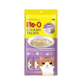 Me-O Creamy Deniz Tarağı Ve Ton Balıklı Yetişkin 4x15 gr Kedi Ödülü