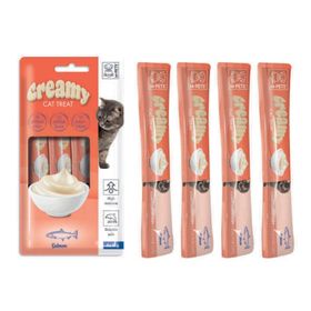 Me-O Creamy M-Pets 4x15 gr Somon Balıklı Sıvı Kedi Ödülü
