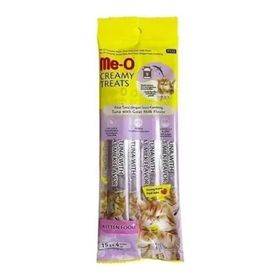 Me-O Creamy Ton Balıklı ve Keçi Sütlü 15 gr 4 Adet Sıvı Yavru Kedi Ödül Maması