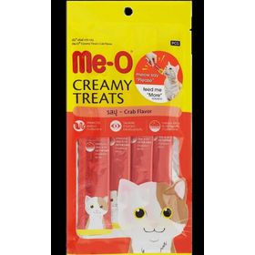 Me-O Creamy Treats Somon Balıklı 4x15 gr Ek Besin ve Kedi Ödülü