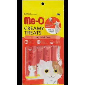 Me-O Creamy Treats Somon Balıklı 4x15 gr Ek Besin ve Kedi Ödülü