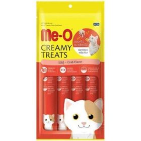 Me-O Creamy Yengeç ve Ton Balığı Lezzetli 4x15 gr Kedi Ödülü