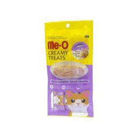 Me-O Creamytreats Ton Balığı ve Deniz Tarağı 15 gr X 4 Jel Mama
