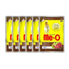 Me-O Dana Etli Pouch 6x80 gr Yetişkin Kedi Konservesi
