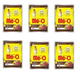 Me-O Dana Etli Pouch 6x80 gr Yetişkin Kedi Konservesi