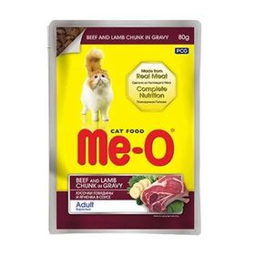 Me-O Dana ve Kuzu Etli Pouch 80 gr Yetişkin Kedi Konservesi