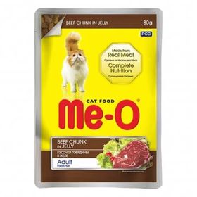 Me-O Dana ve Kuzu Etli Soslu ve Parça Etli 80 gr Yaş Kedi Maması