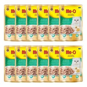 Me-O Delite 12x70 gr Pouch Ton Balıklı ve Tavuklu Kedi Maması