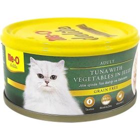 Me-O Delite 3x80 gr Ton Balıklı Sebzeli Tahılsız Kedi Konservesi