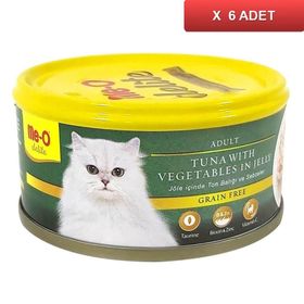 Me-O Delite 6x80 gr Ton Balıklı Sebzeli Tahılsız Kedi Konservesi
