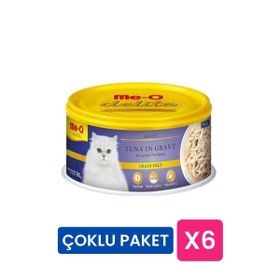 Me-O Delite 80 gr 6 Adet Ton Balıklı ve Soslu Tahılsız Kedi Konservesi