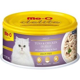 Me-O Delite 80 gr Ton Balıklı ve Tavuklu Tahılsız Yetişkin Kedi Konservesi