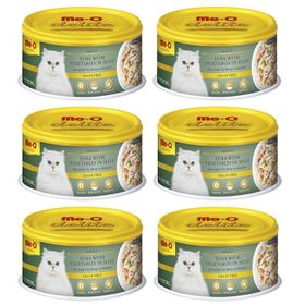 Me-O Delite Jöle İçinde 6x80 gr Ton Balığı ve Sebzeli Konserve Kedi Maması