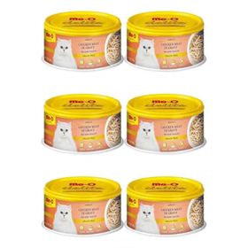 Me-O Delite Tahılsız Sos Iİçinde Tavuk Etli Yetişkin 6x80 gr Kedi Konservesi