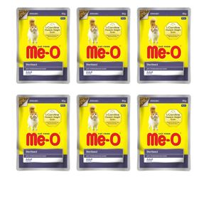 Me-O Jöle İçerisinde Pouch 6x80 gr Kısırlaştırılmış Kedi Konservesi