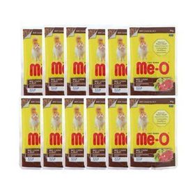 Me-O Jöle Içinde Özel Dana Eti Parçacıkları İçeren Yaş Yetişkin 12x80 gr Kedi Maması
