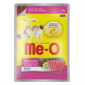 Me-O Jöle İçinde Pouch Ton Balıklı 80 gr Yavru Kedi Konservesi